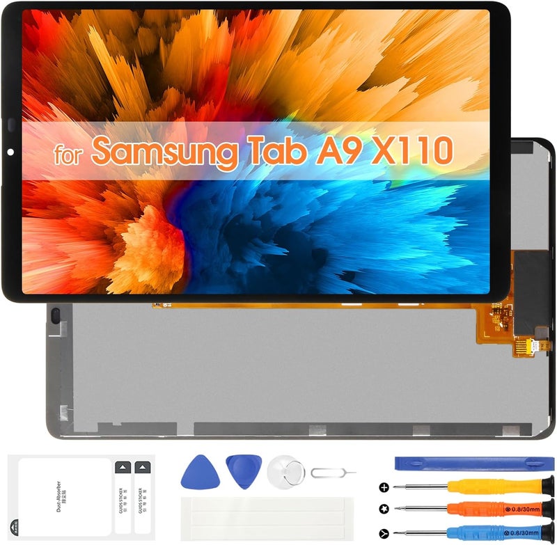 ARSSLY LCD for Samsung Galaxy Tab A9 Screen Replacement - for Samsung Tablet A9 LCD Touch Screen for Galaxy SM-X110 X115 Digitizer Touch Glass Assembly with Repair Tools (Black,8.7 inch) - Image 1